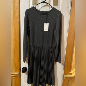 Theory Dark Gray Long Sleeve Dress